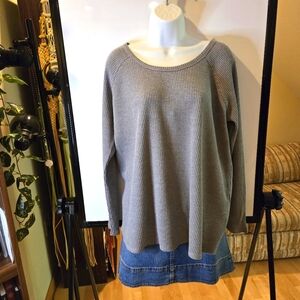 Liz Claiborne Blue/Grey Woman's Insulated Long Sleeve Shirt, Size Large